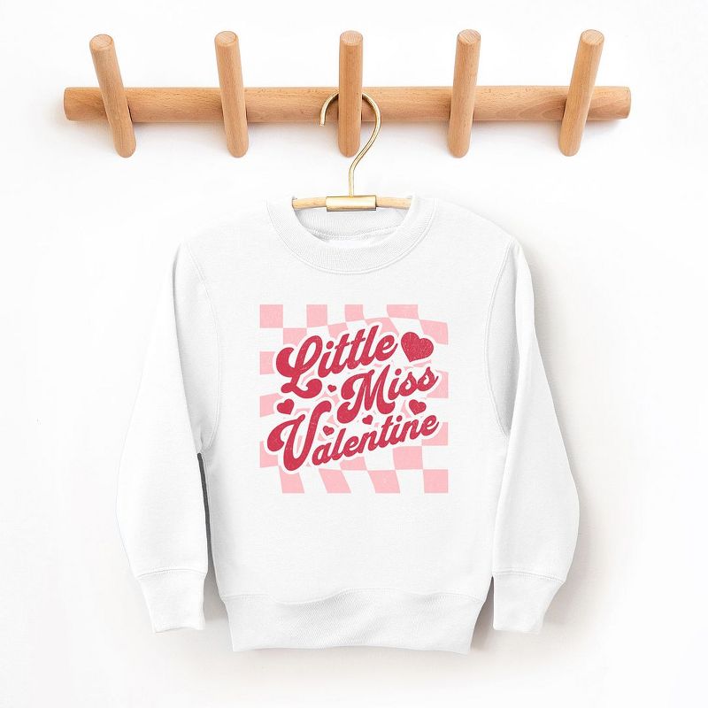 The Juniper Shop Checkered Little Miss Valentine Youth Graphic Sweatshirt, 1 of 3