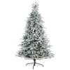Nearly Natural 8-ft Flocked West Virginia Spruce Christmas Tree with 600 Clear Lights and 1856 Bendable Branches - 3 of 4