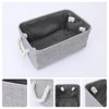 Unique Bargains Fabric Collapsible Sturdy Spacious Storage Bins 3 Pcs - 2 of 4