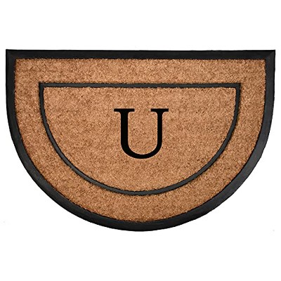 Calloway Mills 106572436U The General Monogram Doormat, 24" x 36", Letter U