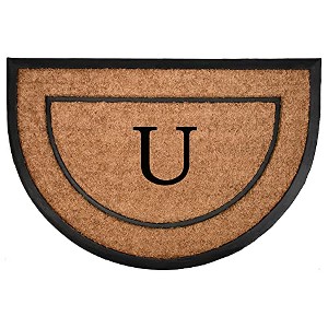 Calloway Mills 106572436U The General Monogram Doormat, 24" x 36", Letter U - 1 of 2