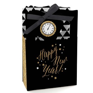 Big Dot of Happiness New Year's Eve - Gold - New Years Eve Party Favor Boxes - Set of 12 - 1 of 4