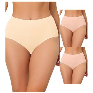 Allegra K Women's High Waist Shaping Tummy Control Breathable Briefs Multicolored - 1 of 4