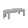 Sapphtopaz Modern Ottoman Bench with Velvet Upholstered Oval Vanity Stool with Sturdy Frame Comfy End of Bed Bench for Living Room, Entryway - 4 of 4