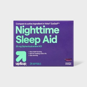 Diphendyramine Sleep Aid Softgels - 24ct - up&up™ - 1 of 4