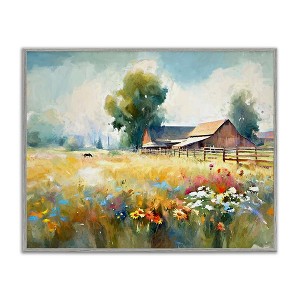 Stupell Industries Barn in Meadow Painting, 11" x 14" - 1 of 4