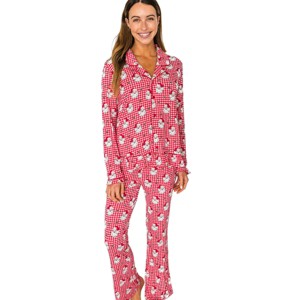 RuffleButts SoftSnooze Women's Ruffle Flare Pajama Set - 1 of 4