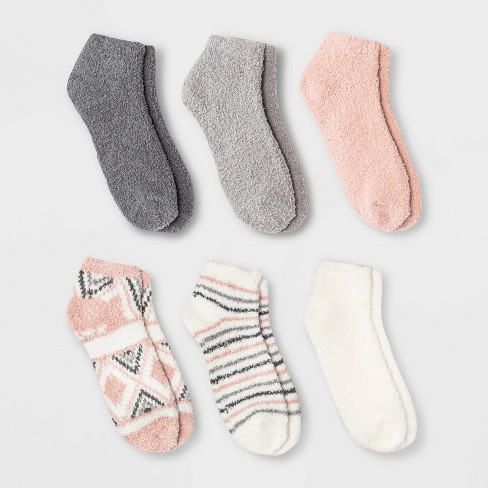 Women's 6pk Cozy Low Cut Socks - 4-10 : Target