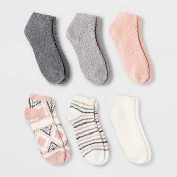 Women's 6pk Cozy Low Cut Socks - 4-10