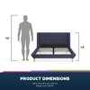 PAGED Storage Bed Queen Size Upholstered Platform Bed with 2-Drawers, Tufted Headboard, Easy Assembly, Noise Free - 2 of 4