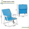 FURNIinspire Outdoor Portable Chair Durable Steel Frame and Portable Design for Relaxation and Sports, White Frame And Blue Fabric, 22"*23.6"*24.8" - 3 of 4