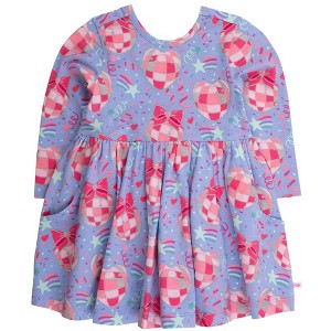 Rufflebutts Toddler Girls Long Sleeve Twirl Dress - 1 of 2