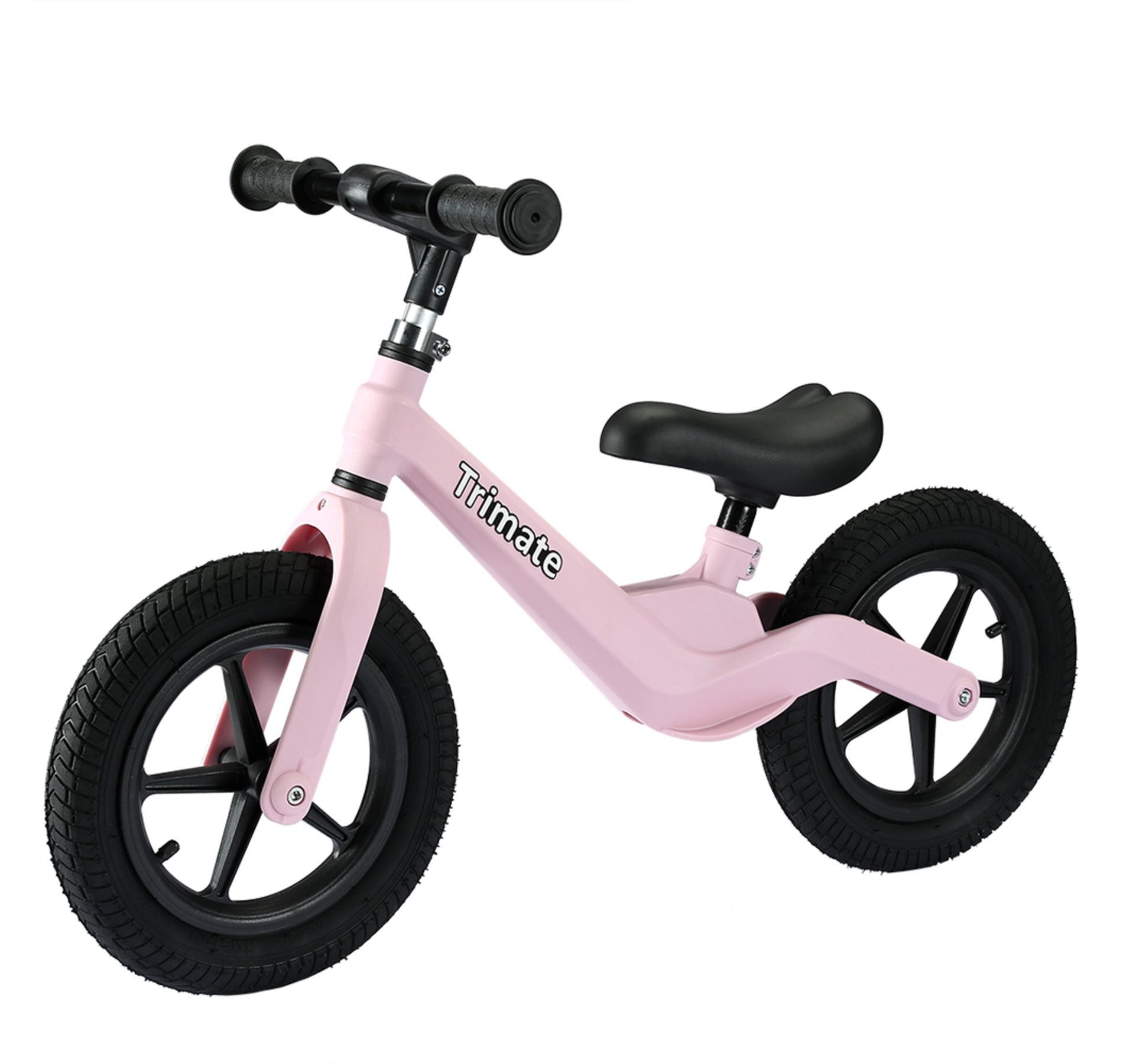 Trimate: Toddler 12" Pink Balance Bike with Inflated Tire, Ages 3-5