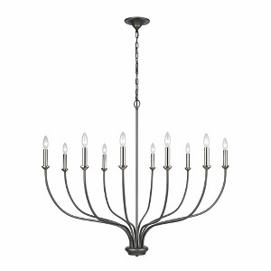 Elk Home Madeline 10 - Light Chandelier in  Dark Gray - 1 of 3