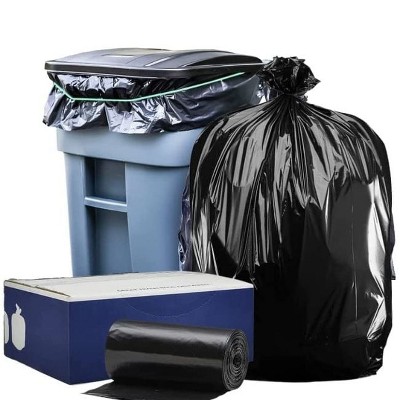 55 Gal. Clear Heavy-Duty Flap Tie Drum Liner Trash Bags (40-Count) 