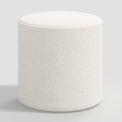 Round Thalia Ottoman In White Boucle - Threshold™ : Target