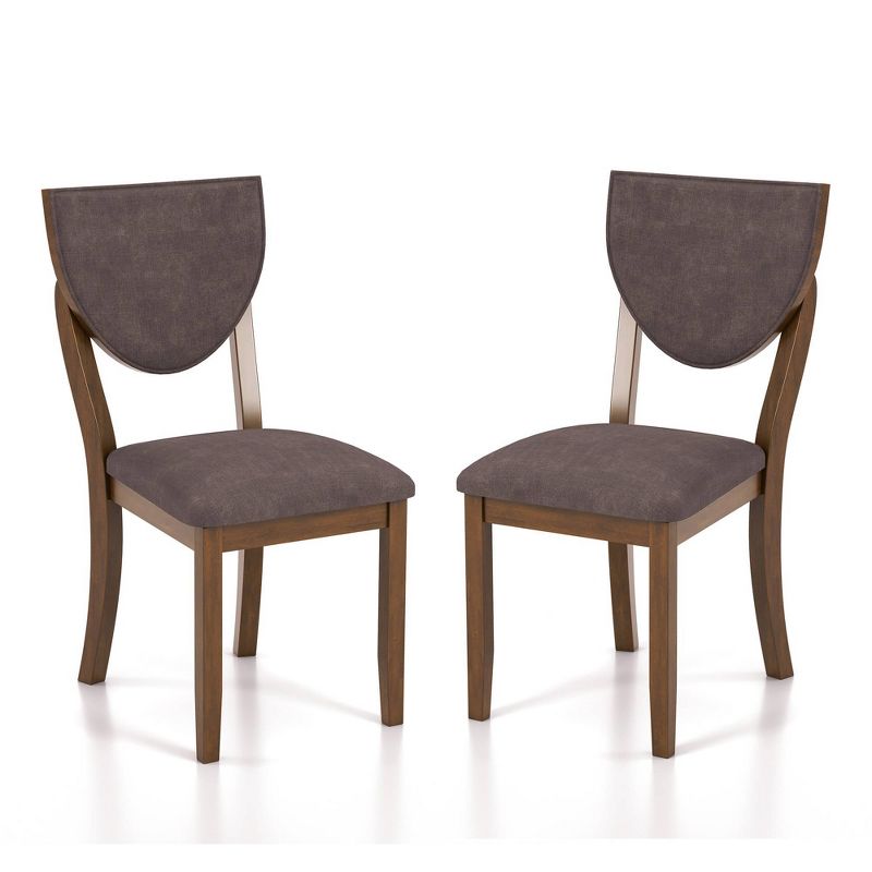 Set of 2 Raven Padded Seat Side Chair Walnut - HOMES: Inside + Out, 1 of 5
