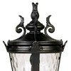 John Timberland Casa Marseille Vintage Outdoor Post Light Textured Black Scroll 25" Clear Hammered Glass for Exterior Barn Deck House Porch Yard Home - 3 of 4