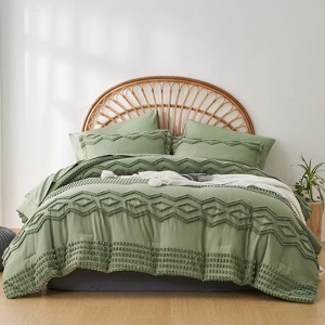 BAGOKIE All Season Tufted Comforter Set 7 Piece Bed in a Bag - 1 of 4