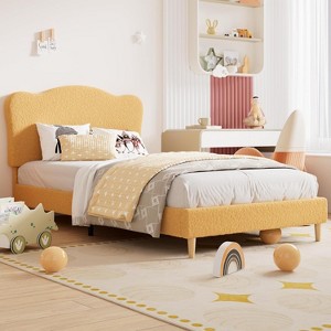 Bed Frame for Kids with Scallop Headboard - 1 of 4