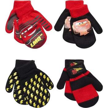 Disney Cars Lighting McQueen 4 Pack Mitten or Glove, (Toddler/Little Boys)