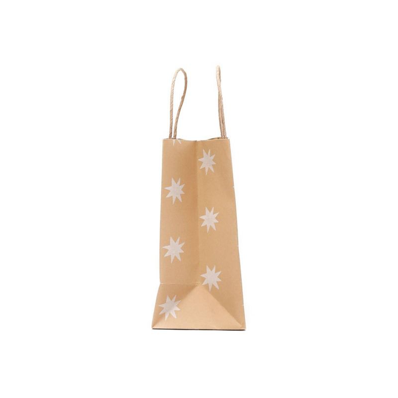 Small Recycled Paper Star Kraft Gift Bag Brown/White - Spritz&#8482;: Eco-Friendly, Party Favor, Printed Pattern, All Occasions, 3 of 10