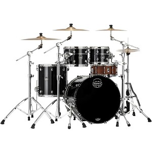 Mapex Saturn Evolution Rock Maple 4-Piece Shell Pack With 22" Bass Drum Piano Black - 1 of 3