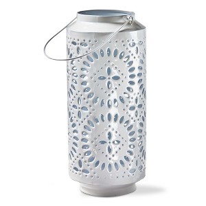 tag Aura Enamel Lantern Lg White - 1 of 2