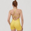 Anna-Kaci Active Women's Spaghetti Strap Active Romper with Scoop Neckline and Fitted Stretch Fabric - 4 of 4