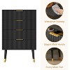 Acekool 4 Drawer Dresser, Modern Fluted Chest of Drawers, Storage Cabinet Organizer Nightstand for Bedroom, Closet, Hallway - 4 of 4