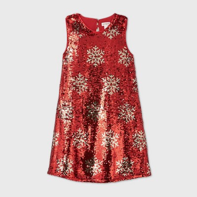 red sequin dress for girls