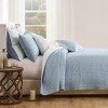 Greenland Home Fashions 2-Piece Twin/XL Coverlet Set – Sky Blue Cotton Quilt 68" x 88" with Sham 20" x 26" - 4 of 4
