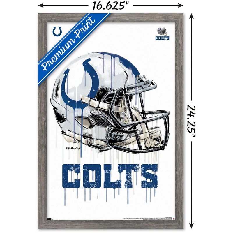 Trends International NFL Indianapolis Colts - Drip Helmet 20 Framed Wall Poster Prints, 3 of 7