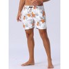 INSPIRE CHIC Men's Summer Hawaiian Pattern Drawstring Elastic Waist Mesh Lining Board Shorts - 2 of 4