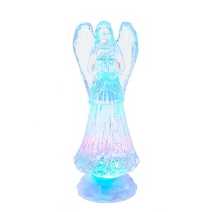 Kurt Adler 10.5-Inch Battery-Operated LED Light-Up Angel with Water Table Piece - 1 of 4