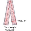 Allegra K Women's Silky Ribbon Heart Print Skinny Scarves Long Hairband Handbag Wrap 10x96cm/4x38" 1 Pc - 3 of 4