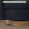 WestinTrends Alexandria Mid-Century Modern Faux Shearling Swivel Barrel Accent Chair - 4 of 4