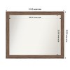 Amanti Art Pia Medium Brown Narrow Non-Beveled Framed Bathroom Vanity Wall Mirror - 3 of 4