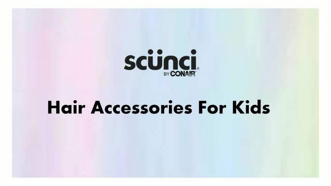 sc&#252;nci Kids No Damage Cotton Elastic Hair Ties - Assorted Colors - 40pcs, 2 of 7, play video