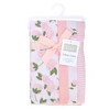 Hudson Baby Infant Girls Cotton Flannel Burp Cloths 4-Pack, Pink Peony, One Size - 2 of 4
