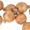 Sagebrook Home Wooden Bead Garland - Contemporary Rustic Natural Brown Mango Wood Home Decor Beaded Accent - 4 of 4