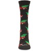 Memoi Women's Christmas Tree Truck Holiday Crew Socks Black 9-11 - 2 of 3