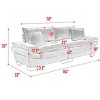 84'' Corduroy Sofa Sleeper Loveseat Couch with Pillows,Comfy Deep Seat Upholstered 2-Seater Sofa for Living Room-Maison Boucle - 4 of 4