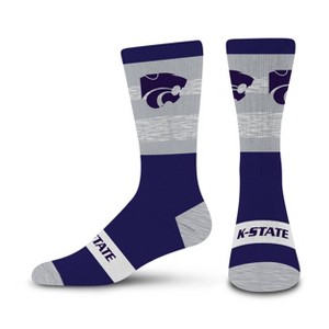 NCAA Kansas State Wildcats Mixer Crew Socks: Cushioned Heel & Toe, Adult Large - 1 of 3