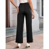 Womens Pants Mid Rise Dressy Stretchy Wear to Work Pants Pull on Business Casual Slacks Trousers Bootcut Pants - 2 of 4