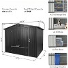 Outdoor Storage Shed, Galvanized Metal Garden Tool Shed,  Galvanized Steel Garden Storage Cabinet, Rust-Proof Metal Tool Shed for Backyard 8.2*6.2 - 4 of 4