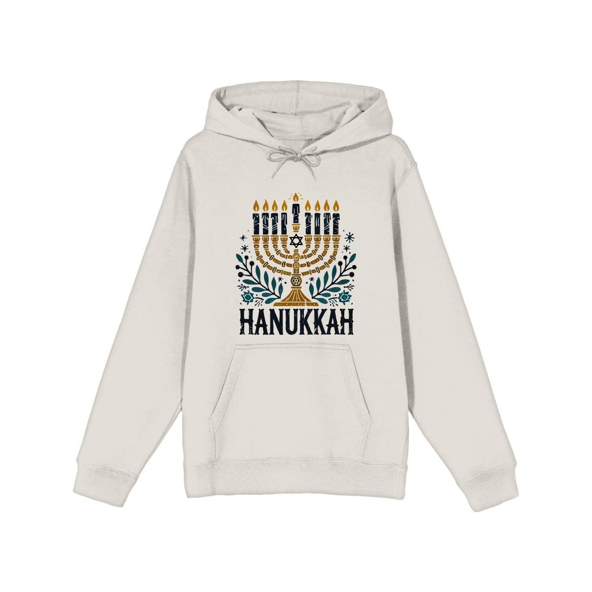 Hanukkah Menorah Adult Long Sleeve Hoodie - thumbnail 4