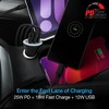 Naztech Power T3 Xtreme 55W 3-Port USB-C PD + Dual USB Fast Car Charger with PPS | Black - 2 of 4