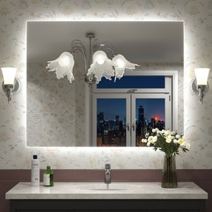 Apmir Super Bright 192 LEDs/m Back LED Lighted Anti-Fog Tempered Glass Bathroom/Vanity Mirror with ETL & 3-Year Warranty - 1 of 4
