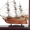 HomeRoots 50" Wood Brown Solid Wood Hand Painted Model Boat Tabletop Sculpture - 4 of 4